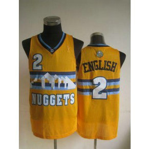 NBA Nuggets 2 Alex English Yellow Men Jersey NBA Nuggets 2 Alex English Yellow Men Jersey