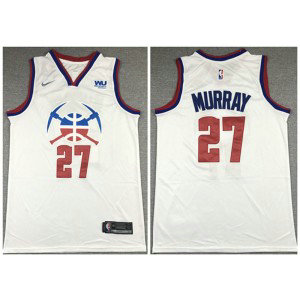 NBA Nuggets 27 Jamal Murray White Nike New Men Jersey NBA Nuggets 27 Jamal Murray White Nike New Men Jersey