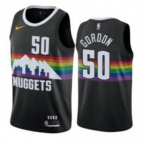 NBA Nuggets 50 Aaron Gordon Black City Edition Nike Men Jersey NBA Nuggets 50 Aaron Gordon Black City Edition Nike Men Jersey