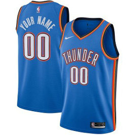 NBA Oklahoma City Thunder Nike Customized Men Blue Jersey NBA Oklahoma City Thunder Nike Customized Men Blue Jersey