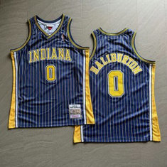 NBA Pacers 0 Haliburton Black Throwback Men Jersey