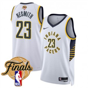 NBA Pacers 23 Aaron Nesmith White 2025 Finals Association Edition Nike Men Jersey NBA Pacers 23 Aaron Nesmith White 2025 Finals Association Edition Nike Men Jersey