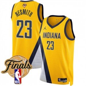 NBA Pacers 23 Aaron Nesmith Yellow 2025 Finals Statement Edition Nike Men Jersey NBA Pacers 23 Aaron Nesmith Yellow 2025 Finals Statement Edition Nike Men Jersey
