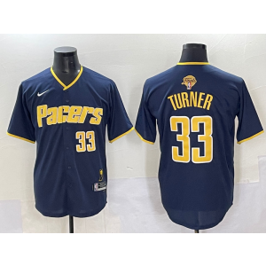 NBA Pacers 33 Myles Turner Navy Finals Baseball Vapor Limited Men Jersey NBA Pacers 33 Myles Turner Navy Finals Baseball Vapor Limited Men Jersey