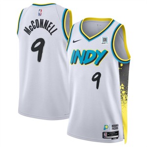 NBA Pacers 9 T.J. McConnell White 2024-25 City Edition Nike Men Jersey