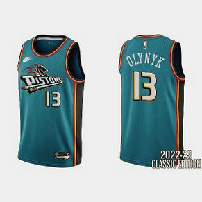 NBA Pistons 13 OLYNYK Blue 2022 New Nike Men Jersey NBA Pistons 13 OLYNYK Blue 2022 New Nike Men Jersey