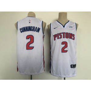 NBA Pistons 2 Cade Cunningham White Nike Men Jersey NBA Pistons 2 Cade Cunningham White Nike Men Jersey