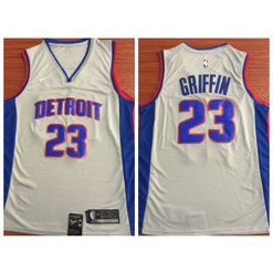NBA Pistons 23 Blake Griffin Detroit Grey Men Jersey NBA Pistons 23 Blake Griffin Detroit Grey Men Jersey