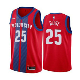NBA Pistons 25 Derrick Rose Red City Edition Nike Men Jersey NBA Pistons 25 Derrick Rose Red City Edition Nike Men Jersey
