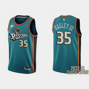 NBA Pistons 35 BAGLEY III Blue 2022 New Nike Men Jersey