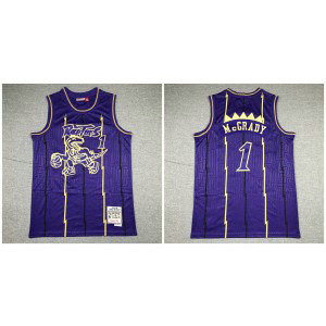 NBA Raptors 1 Tracy McGrady Purple 1998-99 Hardwood Classics Men Jersey