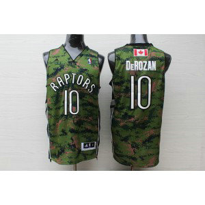 NBA Raptors 10 DeMar DeRozan Camo Canada Flag Swingman Men Jersey