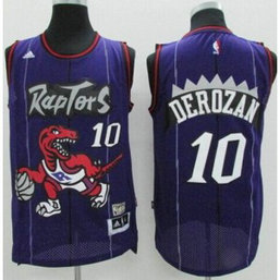 NBA Raptors 10 DeMar DeRozan Purple Hardwood Classics Men Jersey