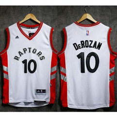 NBA Raptors 10 DeMar DeRozan White Revolution 30 Men Jersey