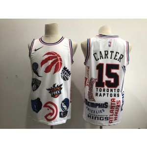 NBA Raptors 15 Vince Carter White Nike Men Jersey