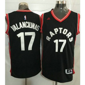 NBA Raptors 17 Jonas Valanciunas Black Men Jersey