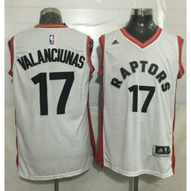 NBA Raptors 17 Jonas Valanciunas White Men Jersey