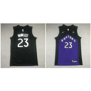 NBA Raptors 23 Fred VanVleet Black Purple Nike Men Jersey