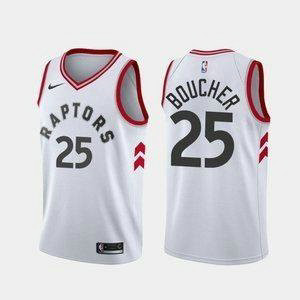 NBA Raptors 25 Boucher White Nike Men Jersey