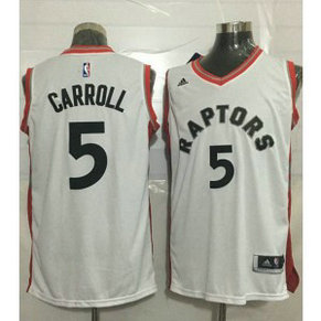 NBA Raptors 5 DeMarre Carroll White Men Jersey