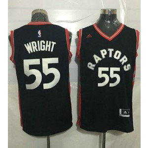 NBA Raptors 55 Delon Wright Black Men Jersey
