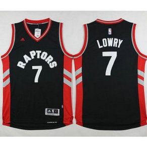 NBA Raptors 7 Kyle Lowry Black Revolution 30 Men Jersey