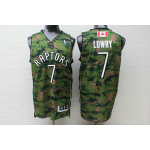 NBA Raptors 7 Kyle Lowry Camo Canada Flag Swingman Men Jersey