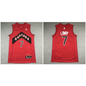 NBA Raptors 7 Kyle Lowry Red Nike Men Jersey