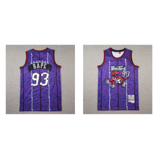 NBA Raptors 93 Bape Purple Hardwood Classics Men Jersey