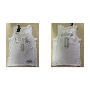 NBA Rockets 0 Russell Westbrook White 2020 Nike MVP Men Jersey