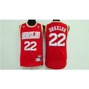 NBA Rockets 22 Clyde Drexler Red Throwback Men Jersey NBA Rockets 22 Clyde Drexler Red Throwback Men Jersey