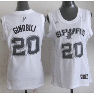 NBA Spurs 20 Manu Ginobili White women Jersey NBA Spurs 20 Manu Ginobili White women Jersey