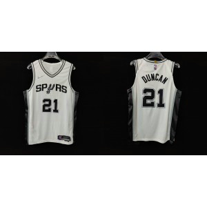 NBA Spurs 21 Tim Duncan White New AU Style Men Jersey NBA Spurs 21 Tim Duncan White New AU Style Men Jersey