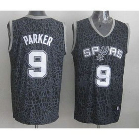 NBA Spurs 9 Tony Parker Black Crazy Light Men Jersey NBA Spurs 9 Tony Parker Black Crazy Light Men Jersey