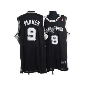 NBA Spurs 9 Tony Parker Black Men Jersey NBA Spurs 9 Tony Parker Black Men Jersey