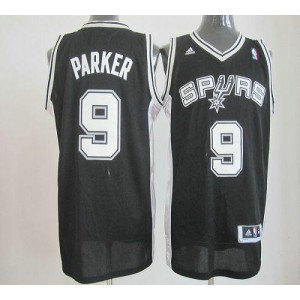 NBA Spurs 9 Tony Parker Black Revolution 30 Men Jersey