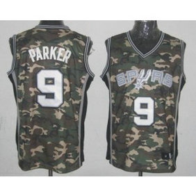 NBA Spurs 9 Tony Parker Camo Stealth Collection Men Jersey NBA Spurs 9 Tony Parker Camo Stealth Collection Men Jersey