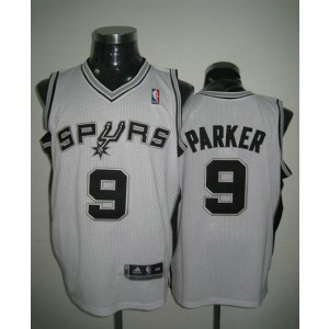 NBA Spurs 9 Tony Parker White Revolution 30 Men Jersey