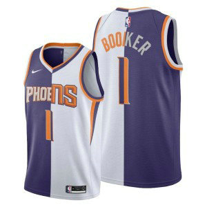 NBA Suns 1 Devin Booker Purple White Split Men Jersey NBA Suns 1 Devin Booker Purple White Split Men Jersey