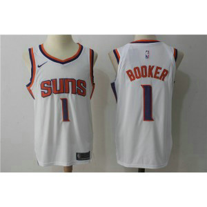 NBA Suns 1 Devin Booker Swingman White Nike Men Jersey NBA Suns 1 Devin Booker Swingman White Nike Men Jersey