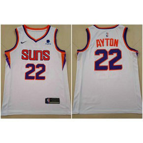 NBA Suns 22 Deandre Ayton White 2021 New Men Jersey NBA Suns 22 Deandre Ayton White 2021 New Men Jersey