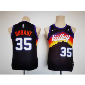 NBA Suns 35 Kevin Durant Black 2022-23 City Youth Jersey NBA Suns 35 Kevin Durant Black 2022-23 City Youth Jersey