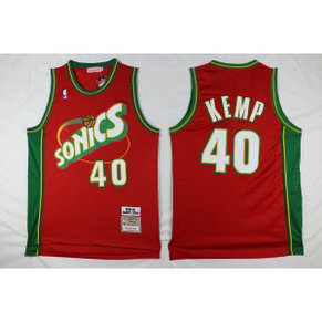 NBA Supersonics 40 Shawn Kemp Red Men Jersey NBA Supersonics 40 Shawn Kemp Red Men Jersey