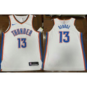 NBA Thunder 13 Paul George White New AU Style Men Jersey NBA Thunder 13 Paul George White New AU Style Men Jersey