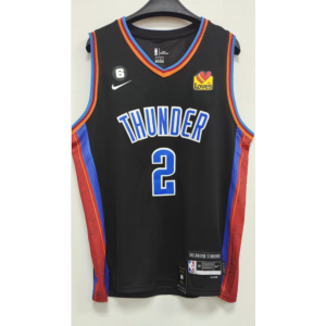 NBA Thunder 2 Shai Gilgeous-Alexander 2022-23 City Black Nike Men Jersey NBA Thunder 2 Shai Gilgeous-Alexander 2022-23 City Black Nike Men Jersey