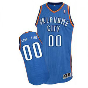 NBA Thunder Blue Customized Men Jersey NBA Thunder Blue Customized Men Jersey