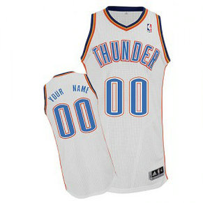 NBA Thunder White Customized Men Jersey NBA Thunder White Customized Men Jersey