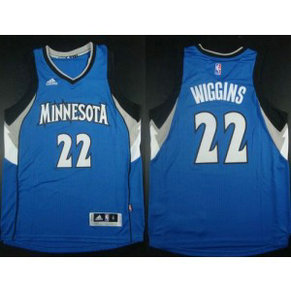 NBA Timberwolves 22 Andrew Wiggins Blue Revolution 30 Men Jersey