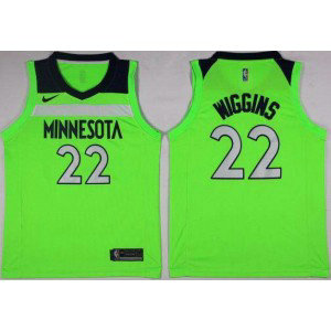 NBA Timberwolves 22 Andrew Wiggins Green Nike Men Jersey