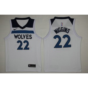NBA Timberwolves 22 Andrew Wiggins White Nike Men Jersey